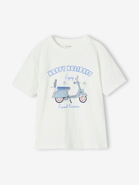 Camiseta con motivo scooter para niño. blanco 