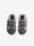 Zapatillas de caña alta con cierre autoadherente para bebé rayas gris 