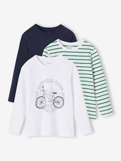 Niño-Pack de 3 camisetas de manga larga surtidas, para niño