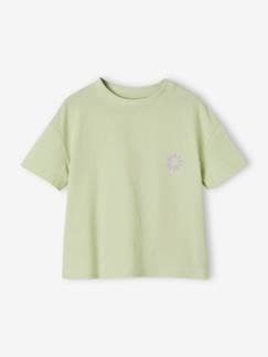 Niña-Camisetas-Camiseta lisa Basics de manga corta para niña