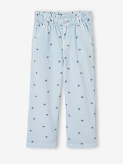 Niña-Pantalones-Pantalón ancho con flores estilo "paperbag" niña
