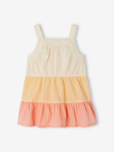 Bebé-Vestidos, faldas-Vestido de tirantes colorblock para bebé