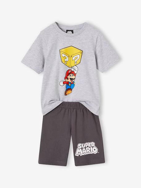 Pijama con short bicolor de Super Mario® para niño gris oscuro 