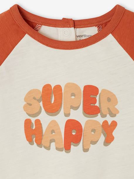 Camiseta colorblock de manga larga para bebé óxido 