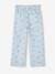 Pantalón ancho con flores estilo 'paperbag' niña azul estampado 