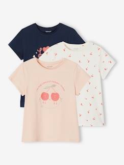 Toda la Selección-Niña-Camisetas-Pack de 3 camisetas surtidas con detalles irisados, para niña
