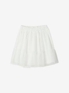 Niña-Faldas-Falda larga tipo enagua de muselina con lentejuelas para niña