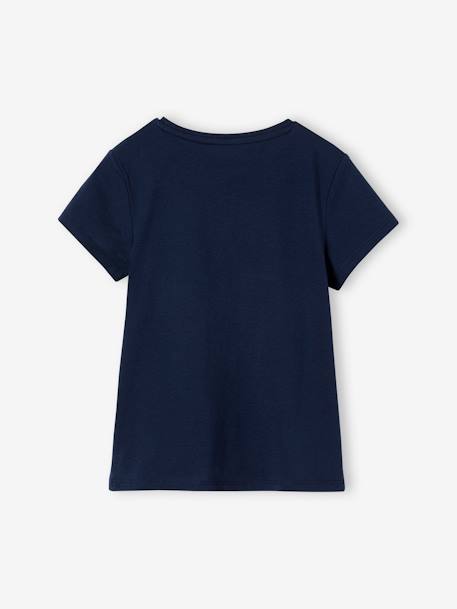 Camiseta con mensaje, para niña azul claro+azul marino+azul pálido+coral+fresa+rojo+rosa chicle+vainilla+verde pino 