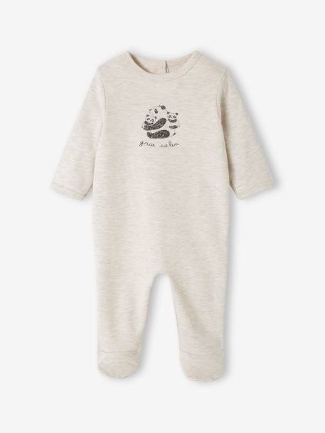 Pack de 2 pijamas para bebé de interlock gris 