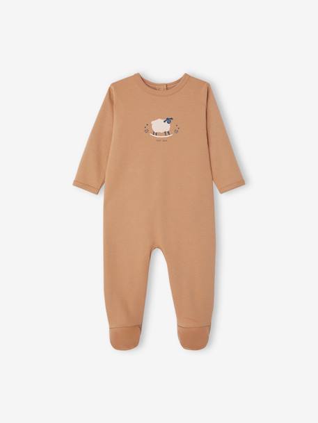 Pack de 2 pijamas para bebé de interlock marrón grisáceo 