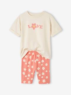 Niña-Shorts y bermudas-Conjunto camiseta y malla ciclista para niña