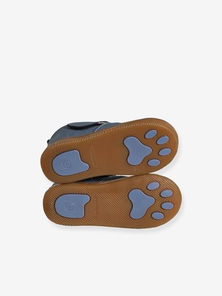 Zapatillas de piel flexible con cierre autoadherente para bebé azul índigo 