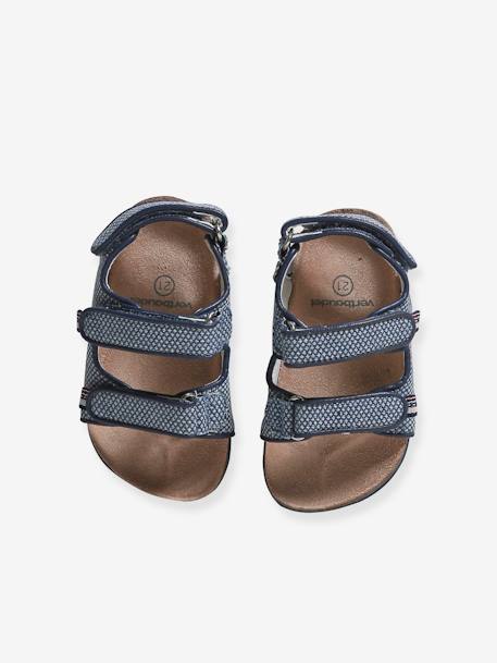 Sandalias estampadas con cierre autoadherente para bebé azul estampado 