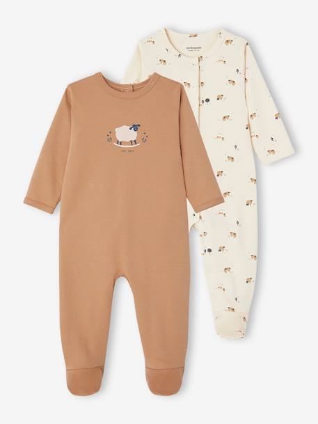 Bebé-Pijamas-Pack de 2 pijamas para bebé de interlock