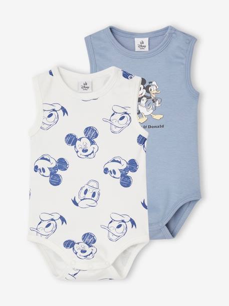Bebé-Pack de 2 bodies sin mangas para bebé Disney® Mickey y Donald
