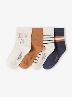 -Pack de 4 pares de calcetines medianos duna para niño