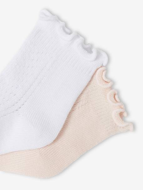 Pack de 2 pares de calcetines de ceremonia para bebé niña rosa frambuesa 
