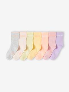 Niña-Ropa interior-Pack semanal de 7 pares de calcetines para niña