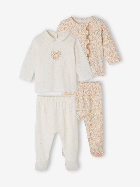 Bebé-Pijamas-Pack de 2 pijamas de 2 prendas de punto para bebé