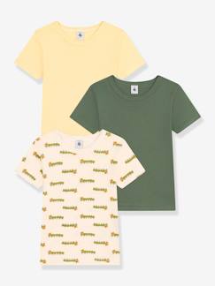 camisetas-Niño-Camisetas y polos-Pack de 3 camisetas de manga corta PETIT BATEAU