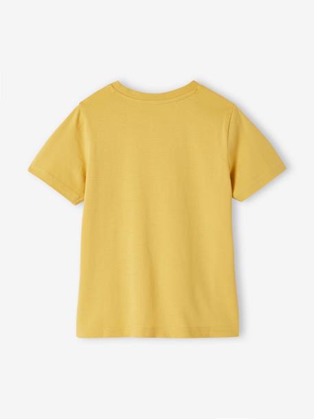 Camiseta de manga corta con mensaje niño amarillo+azul eléctrico+AZUL MEDIO LISO CON MOTIVOS+azul oscuro+blanco+crudo+verde menta+verde sauce 