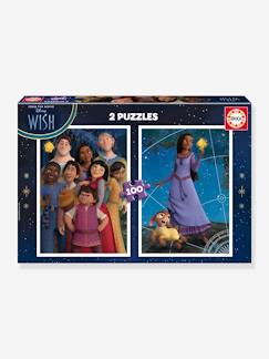 Juguetes-Juegos educativos- Puzzles-2x100 Puzzles Disney Wish - EDUCA BORRAS