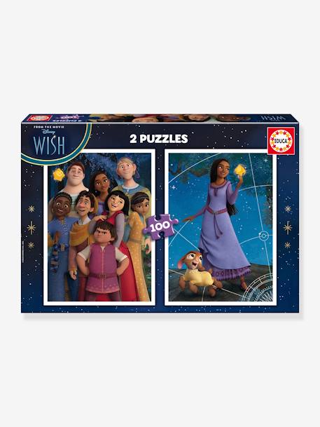 2x100 Puzzles Disney Wish - EDUCA BORRAS violeta 