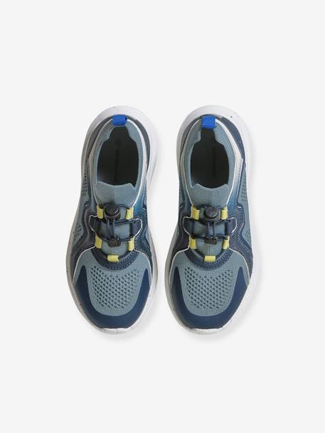 Zapatillas deportivas con cordones elásticos y suela gruesa infantiles lote azul 