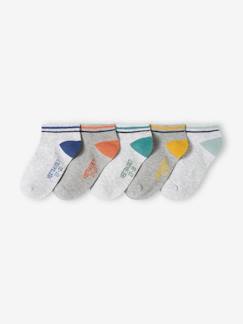 Niño-Ropa interior-Pack de 5 pares de calcetines cortos para niño BASICS