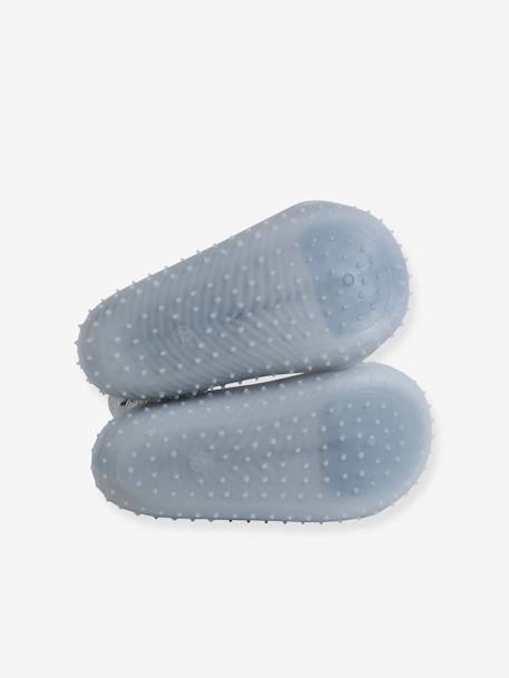 Zapatillas de casa infantiles estilo calcetines y antideslizantes azul grisáceo 