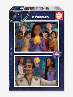 Juguetes-Juegos educativos- Puzzles-2x50 Puzzles Disney Wish - EDUCA BORRAS