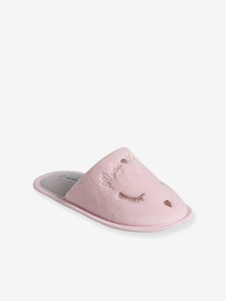 Zapatillas de casa estilo mules unicornio infantiles rosa 