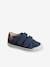 Zapatillas infantiles de piel con cierre autoadherente, especial autonomía azul marino 