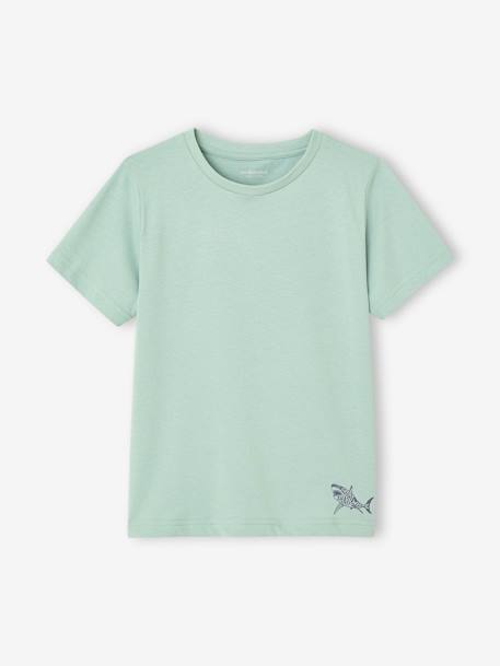 Pack de 3 camisetas surtidas de manga corta, para niño azul azur+blanco jaspeado+burdeos+capuchino+verde+verde agua 