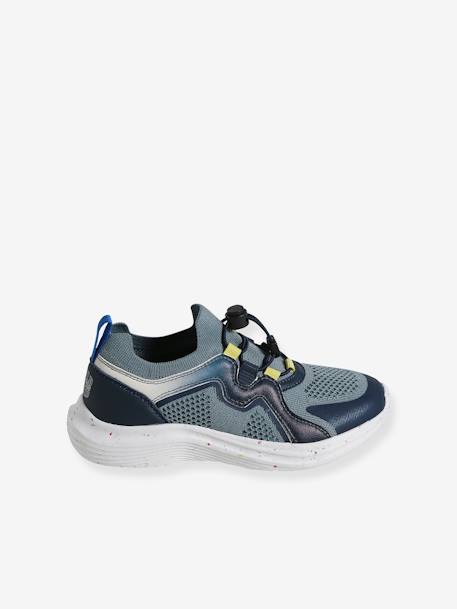 Zapatillas deportivas con cordones elásticos y suela gruesa infantiles lote azul 