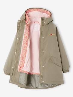 Niña-Abrigos y chaquetas-Parka con capucha 3 en 1 niña con cortaviento de flores desmontable