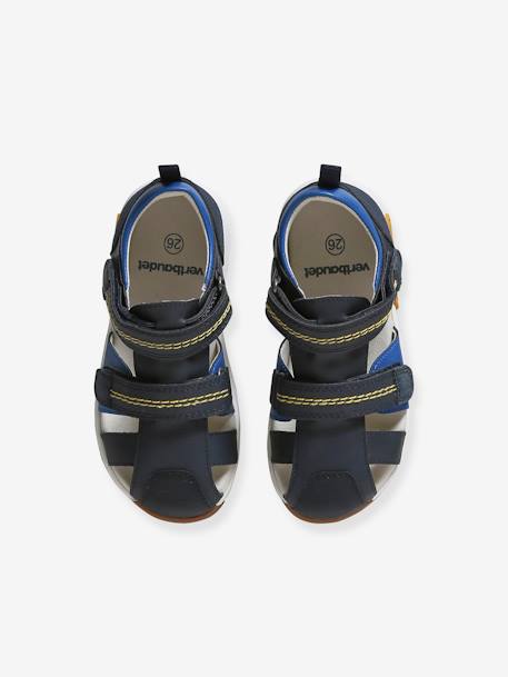 Sandalias infantiles con cierre autoadherente, especial autonomía lote azul 
