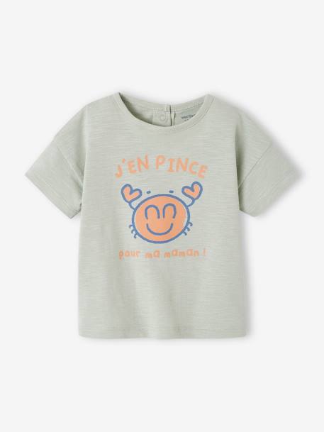 Algodón orgánico-Bebé-Camisetas-Camiseta "animales marinos" de manga corta para bebé