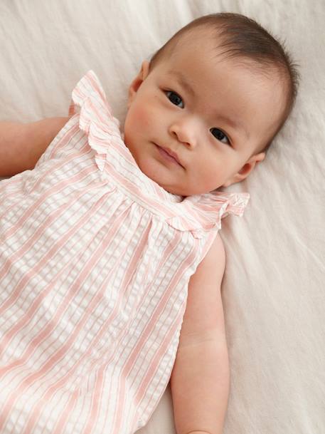 Bebé-Vestido a rayas de tejido «seersucker» para recién nacido