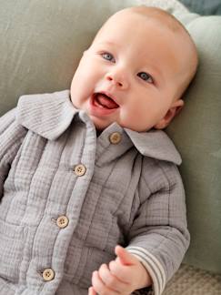 -Chaqueta de gasa de algodón personalizable para bebé