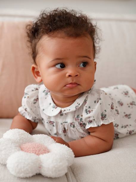 Bebé-Camiseta de manga corta floral para bebé