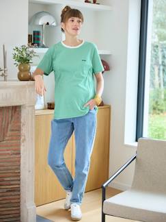 camisetas-Ropa Premamá-Lactancia-Camiseta a rayas para embarazo y lactancia, personalizable, de algodón