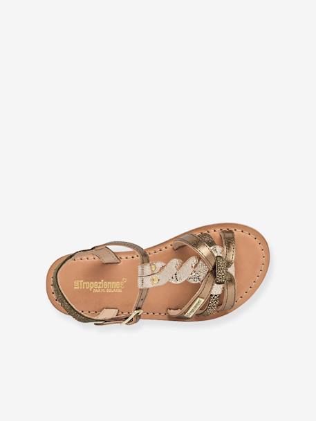 Sandalias de piel infantiles Badami LES TROPEZIENNES® PAR M. BELARBI bronce+marrón 