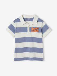 camisetas-Niño-Camisetas y polos-Polos-Polo de manga corta a rayas anchas para niño