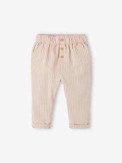 -Pantalón a rayas con cintura elástica para bebé