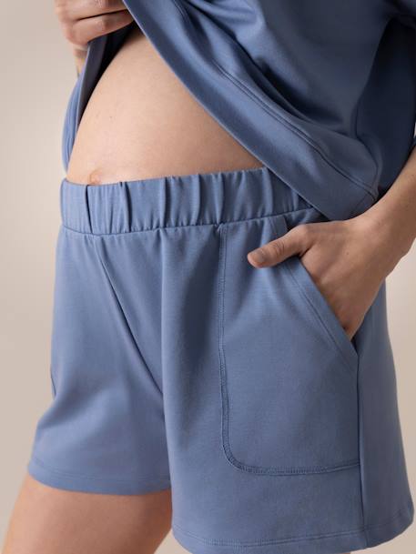 Pijama corto oversize para embarazo ENVIE DE FRAISE azul grisáceo 