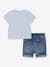Conjunto Levi's® short + camiseta azul claro 