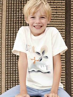Niño-Camiseta gruesa con motivo de ola para niño