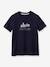 Camiseta niño de algodón orgánico CYRILLUS azul marino 