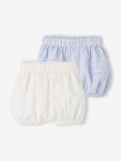 -Pack de 2 pantalones bombachos bordados para bebé recién nacida